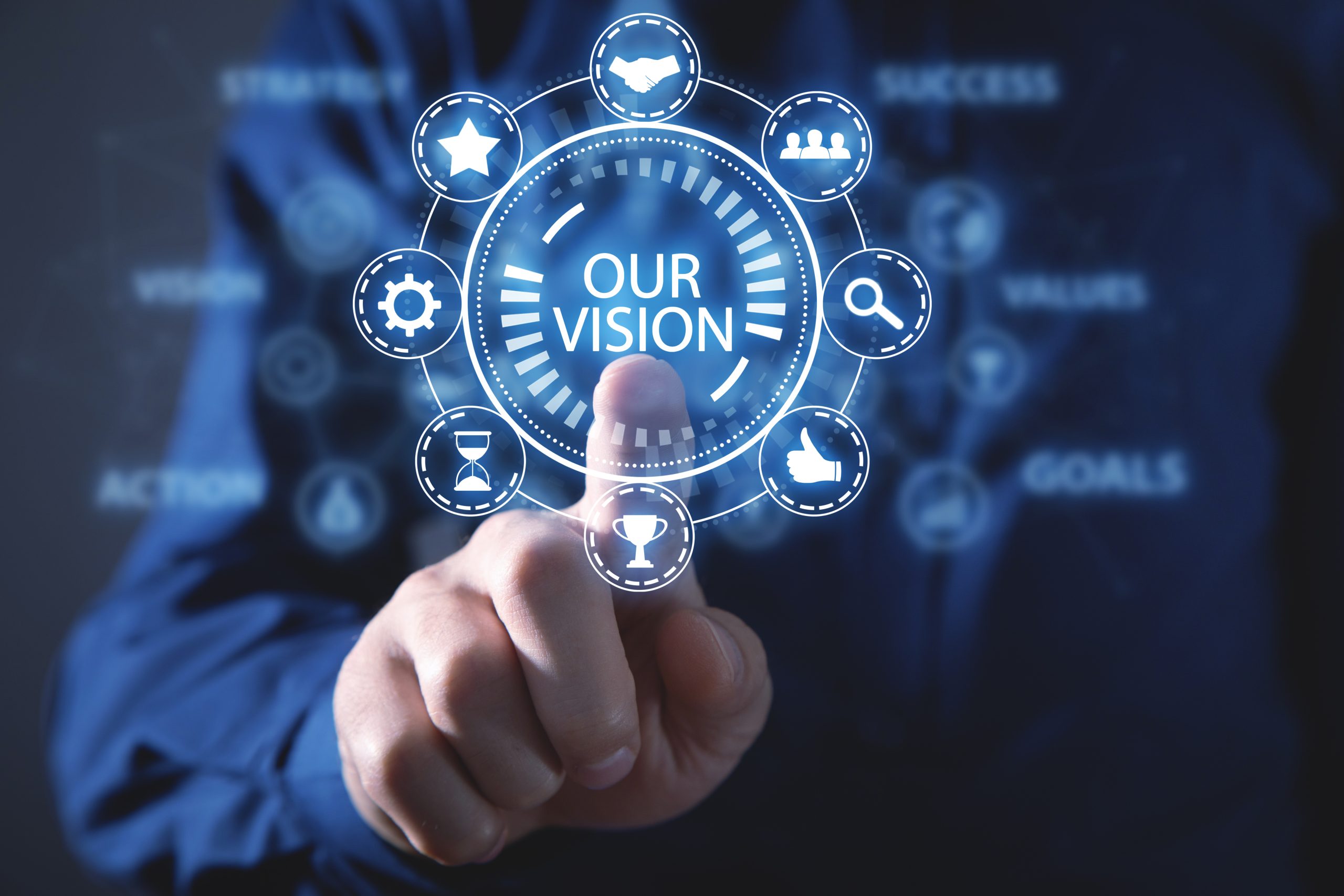 Our Vision concept. Business. Technology. Internet